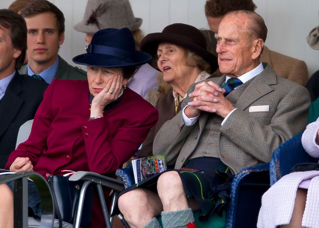 Princess Anne and Prince Philip looking bored