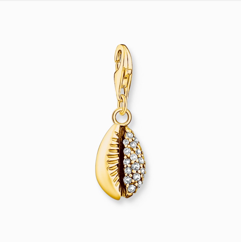 Charm Pendant Shell with White Stones - Thomas Sabo