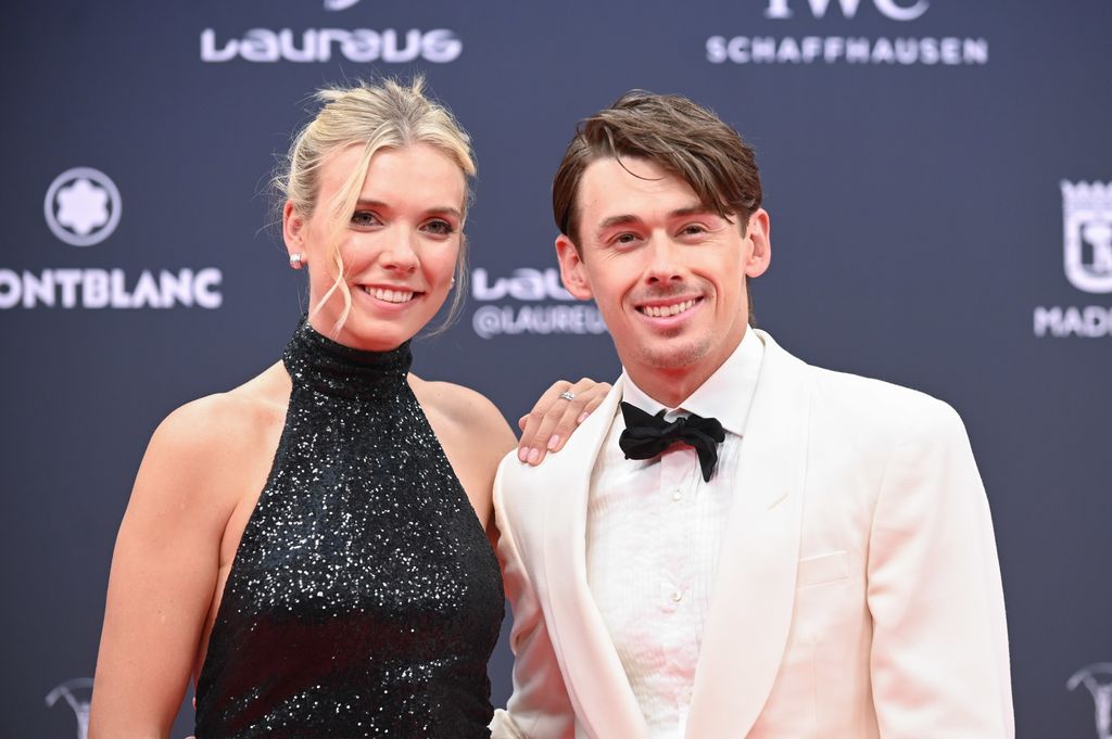 MADRID, SPAIN - APRIL 22: Katie Boulter and Alex Minaur attend the red carpet at the 2024 Laureus World Sport Awards Madrid at Palacio De Cibeles on April 22, 2024 in Madrid, Spain. (Photo by Beatriz Velasco/Getty Images)
