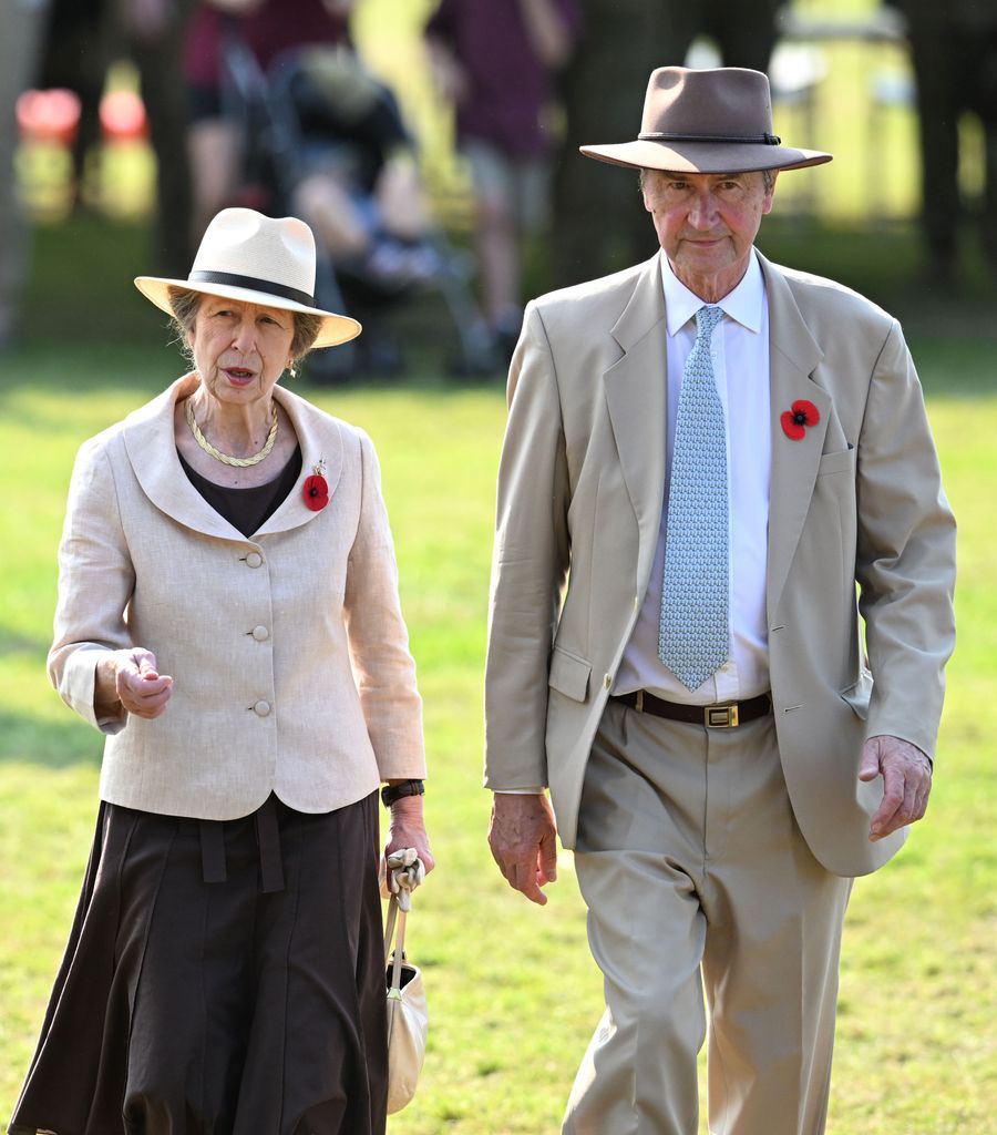 Princess Anne, The Princess Royal (L) and Sir Tim Laurence (R) attend a Corps Week sports event at Gallipoli Barracks in Brisbane, Australia