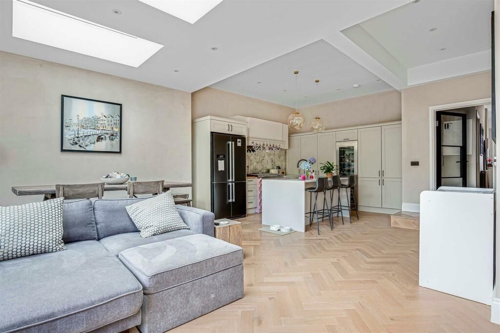 open plan kitchen dining room