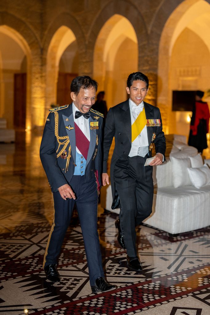 Sultan of Brunei Hassanal Bolkiah and son Prince Abdul Mateen attend Jordan's Crown Prince Al Hussein bin Abdullah II's Royal Wedding Banquet 