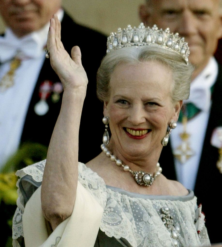 Queen Margrethe wearing the Pearl Poire Tiara
