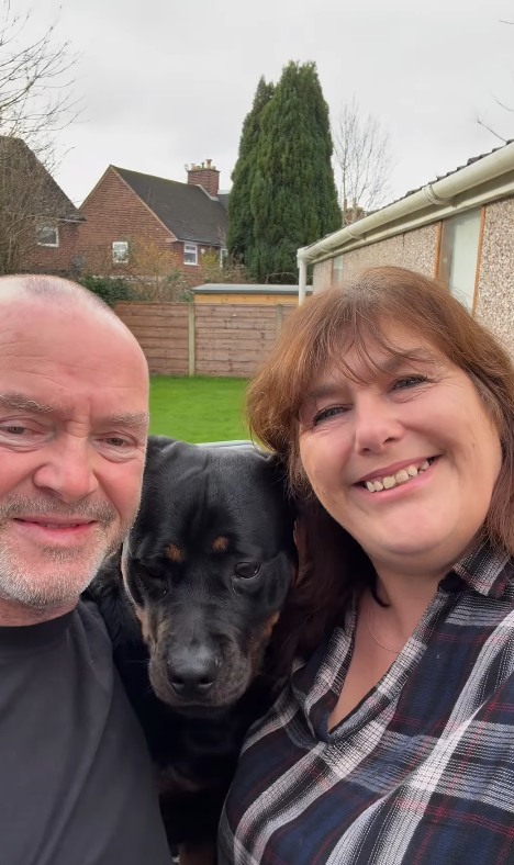 Tom and Julie from Gogglebox with their dog