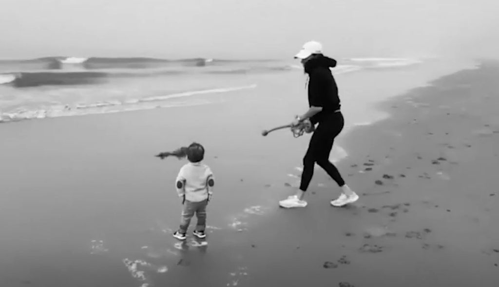 Meghan Markle and Archie on the beach in LA during Oprah interview