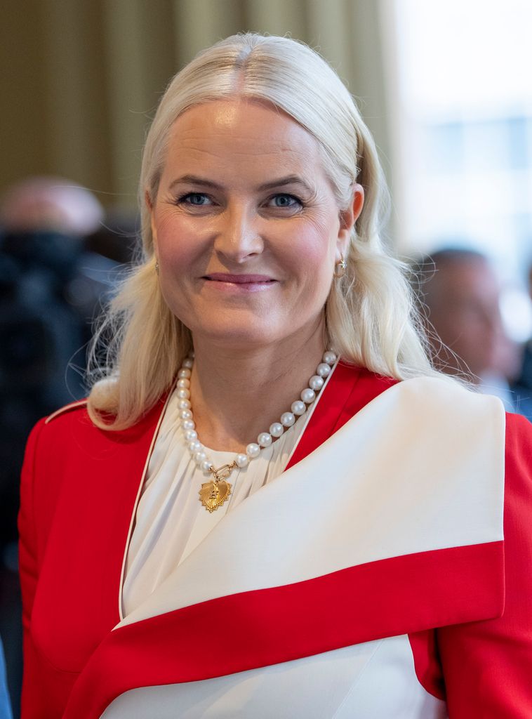  Crown Princess Mette-Marit of Norway attended the Coronation Reception For Overseas Guests at Buckingham Palace 