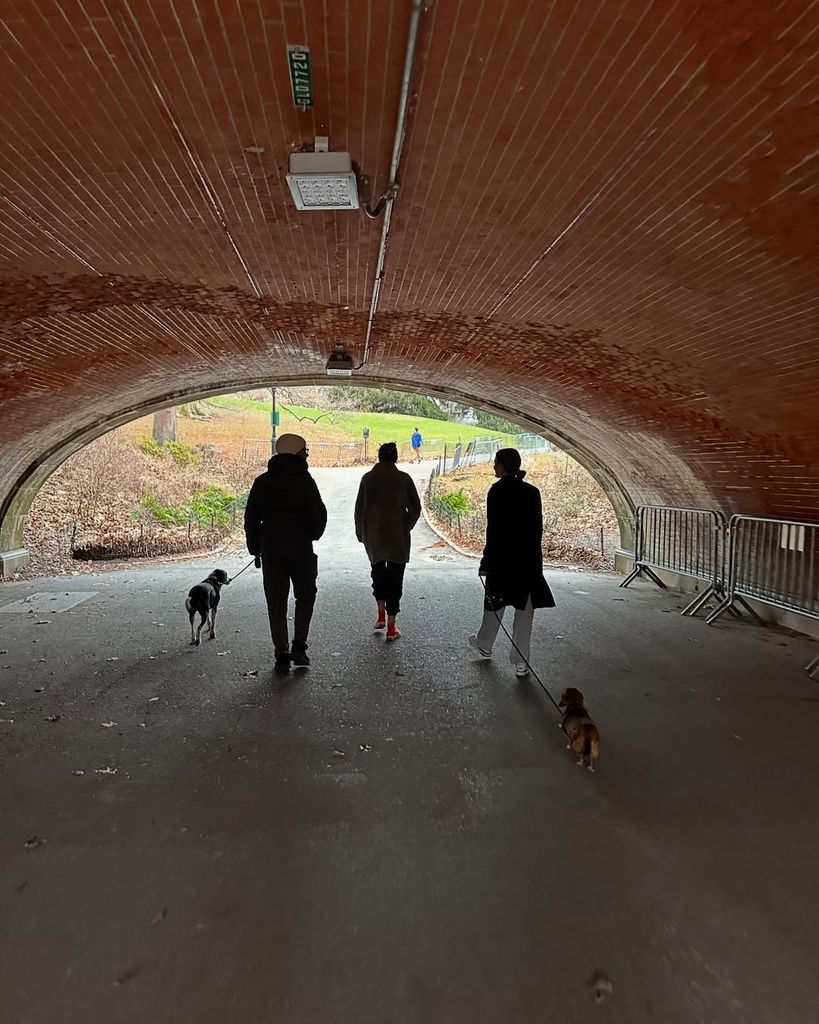 George Stephanopoulos was captured walking with his two grown-up daughters, Elliot and Harper 