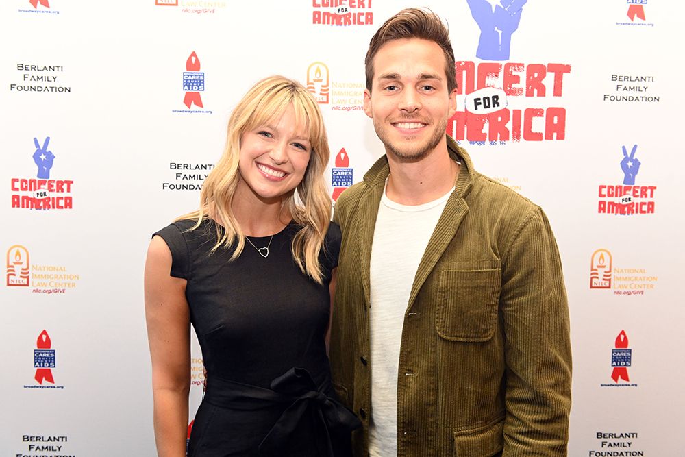 Melissa Benoist and Chris Wood at the Concert for America at Royce Hall in 2019
