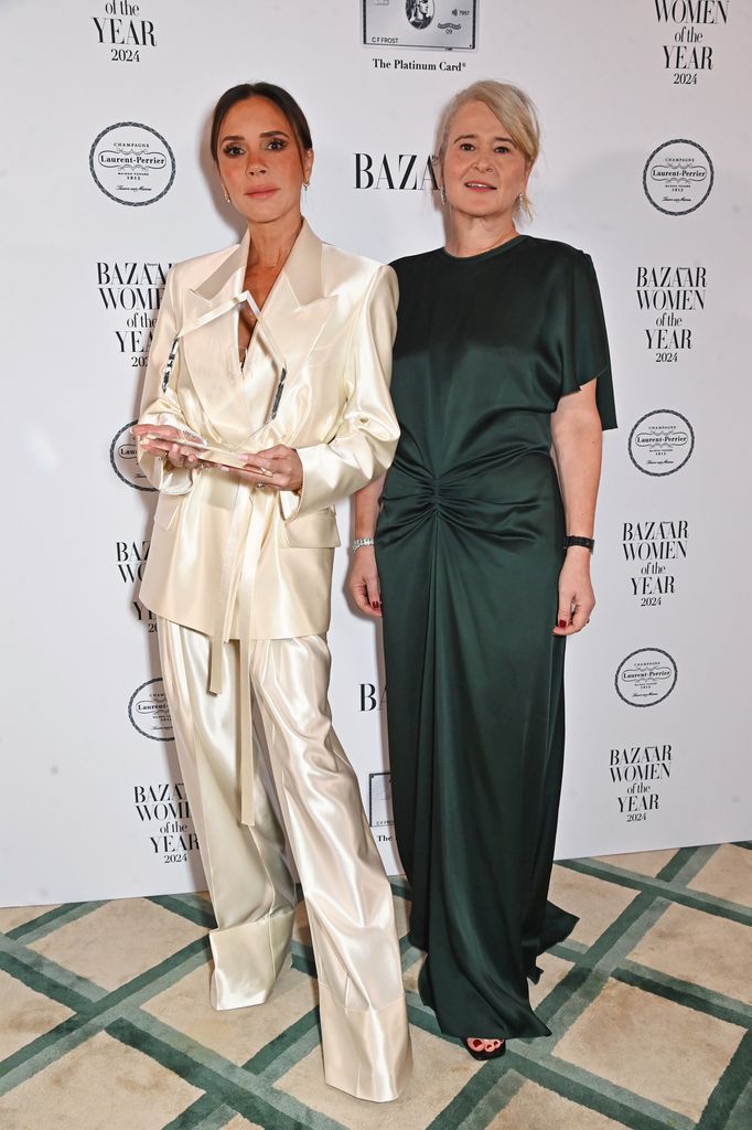 Victoria with the Harper's Bazaar Editor-in-Chief Lydia Slater 