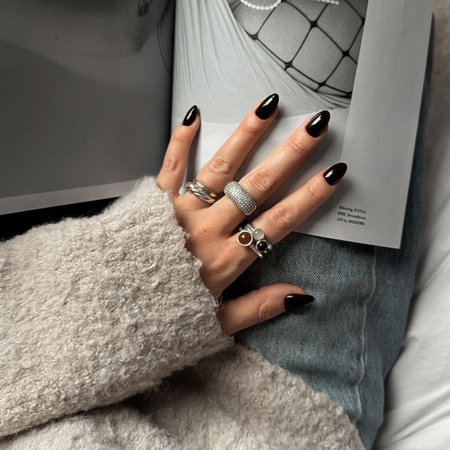 dark cherry nails enevanailart