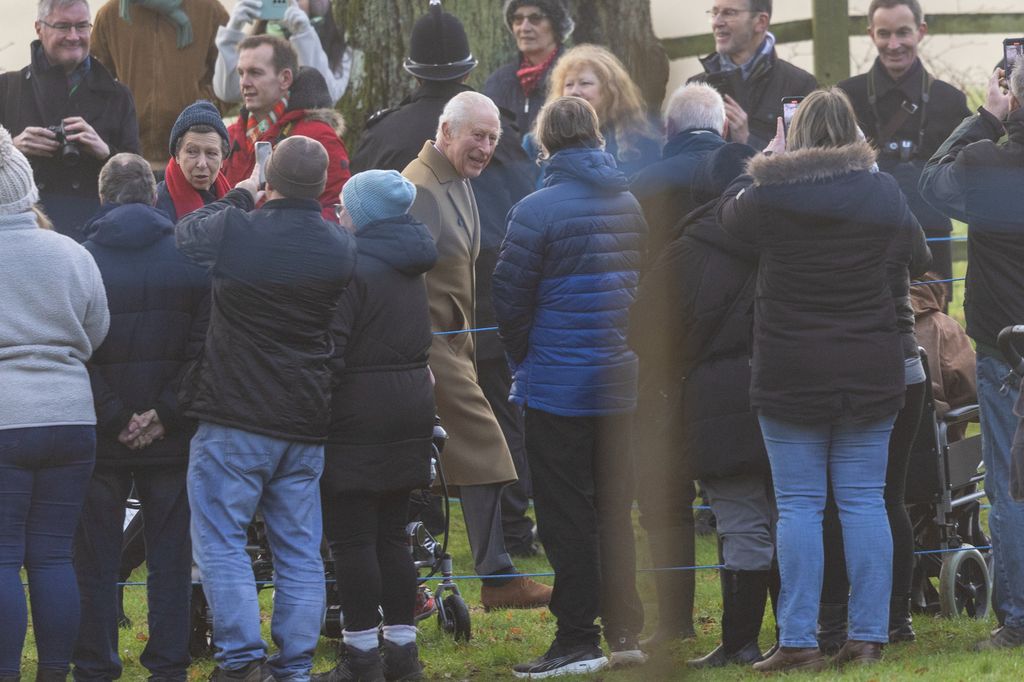 The Princess joined her brother, the King, in greeting royal fans