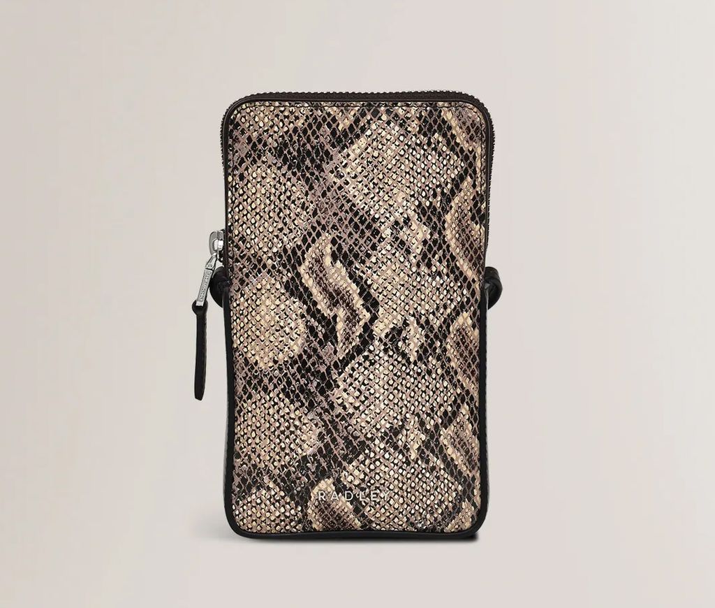 Radley Oak Street Crossbody Phone Bag Faux Snake Skin