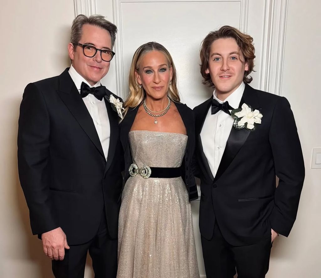 Sarah Jessica, Matthew, and their son, James, ahead of Golden Eve