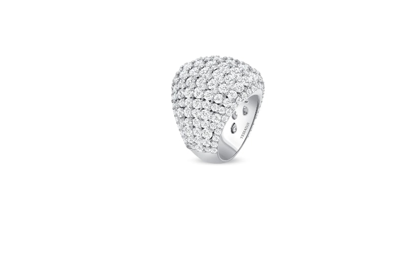 Adele's white gold cocktail ring by Yessayan
