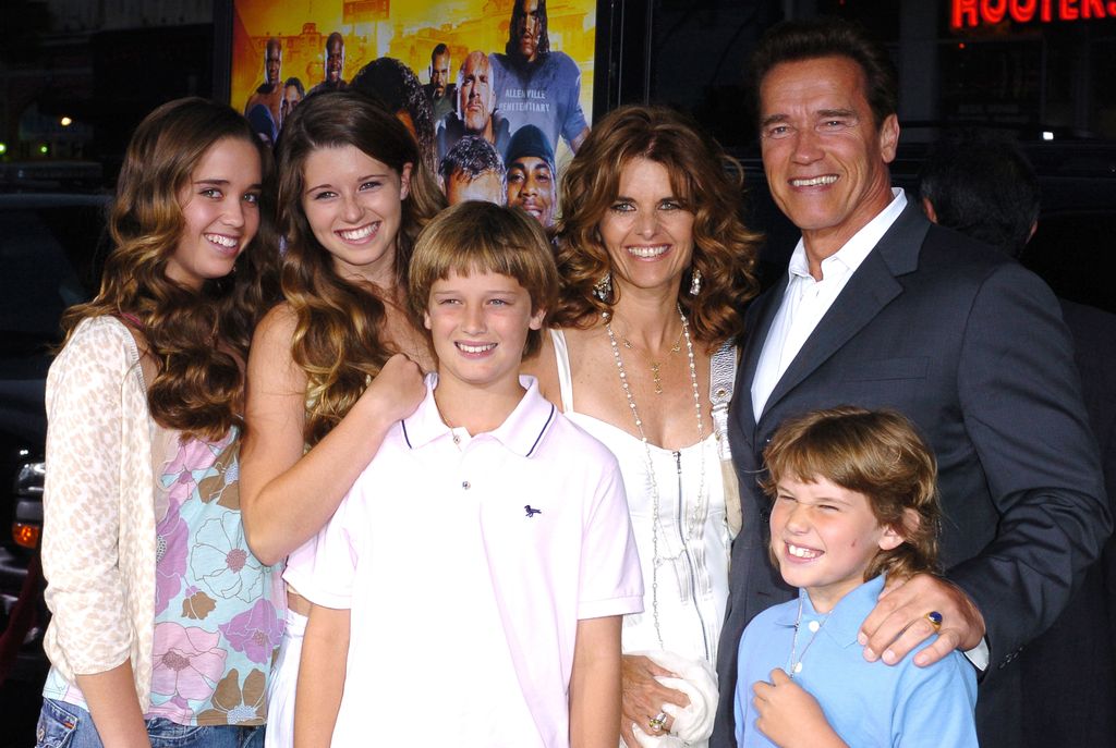 Arnold Schwarzenegger, Maria Shriver and Family during "The Longest Yard" Los Angeles Premiere - Arrivals at Grauman's Chinese Theatre in Hollywood, California, United States. (Photo by SGranitz/WireImage)