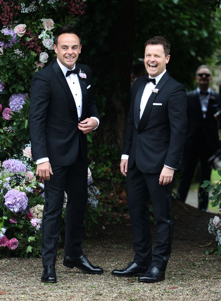 Ant McPartlin and Declan Donnelly at Ant's wedding in 2021