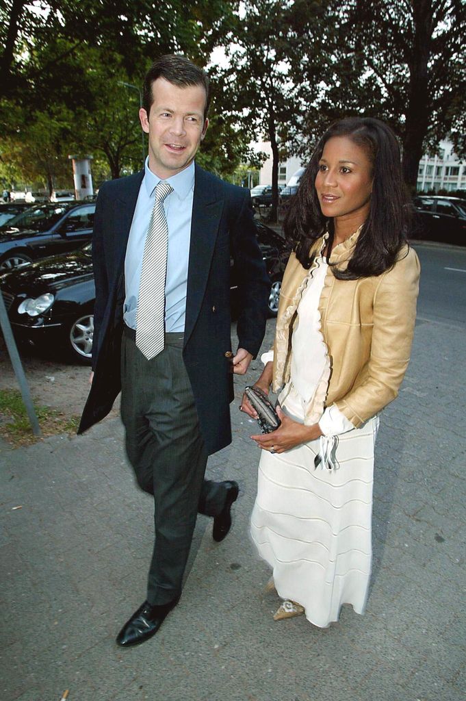 Prince Maximilian walking with Princess Angela