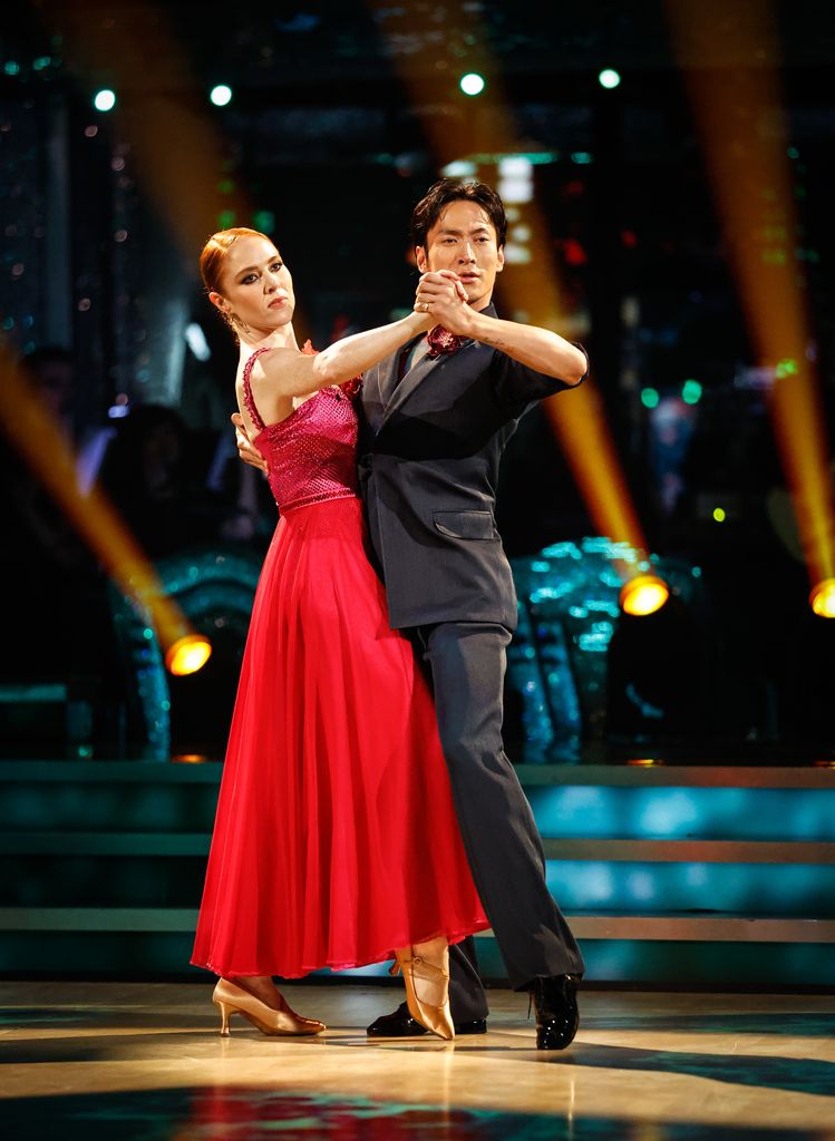 Angela Scanlon and Carlos Gu dance the tango
