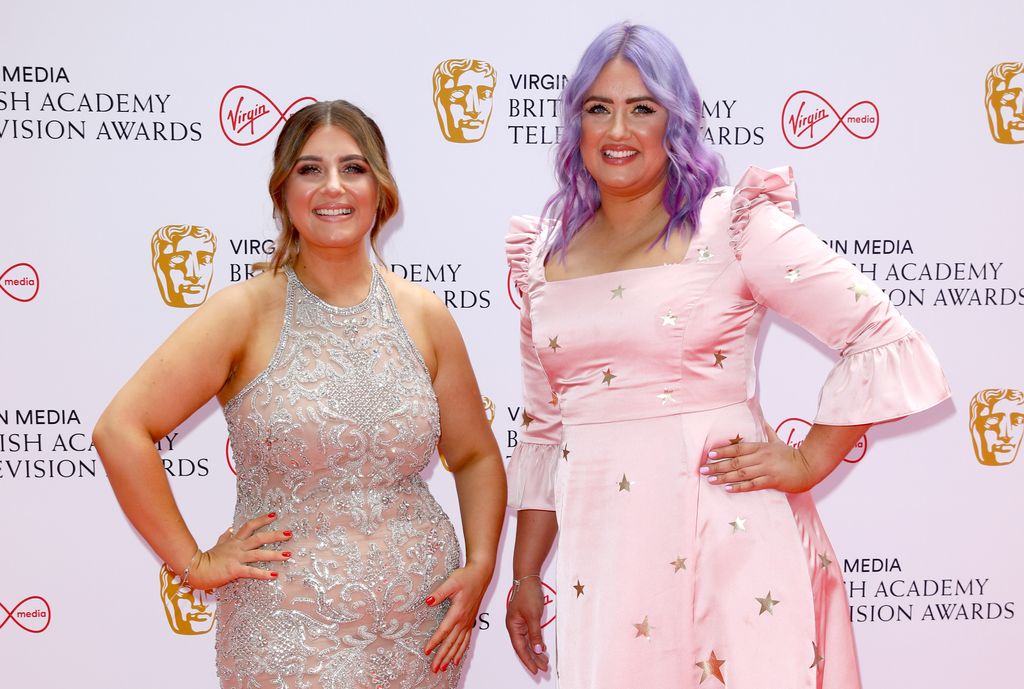Ellie Warner and Izzi on the red carpet at the BAFTAS