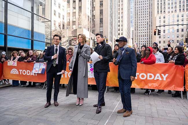 Today Show hosts hosting from outside the studio