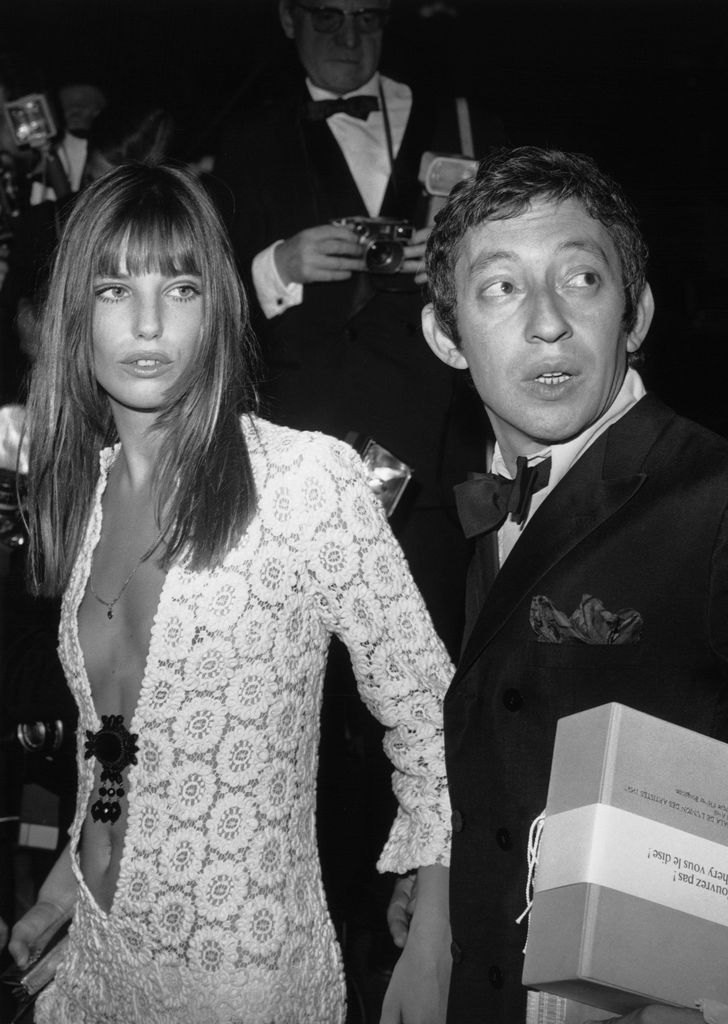 Serge GAINSBOURG and Jane BIRKIN arriving at the Artists Union's Gala, Paris, April 1969