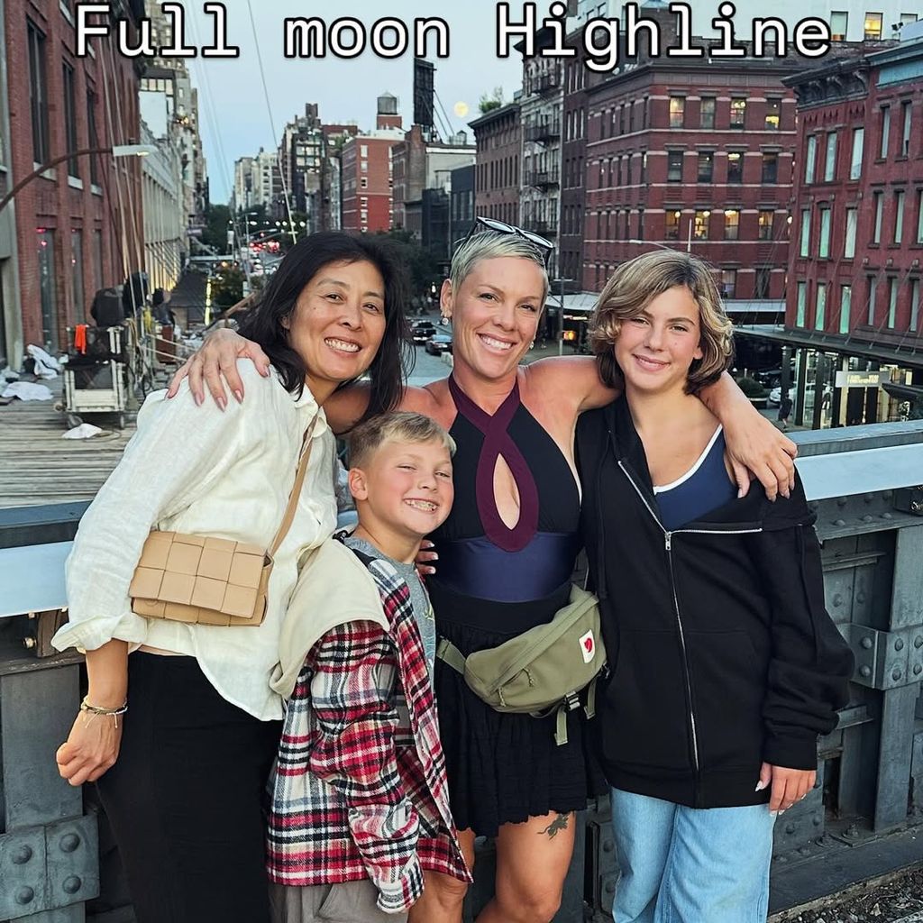 Pink enjoyed a family trip to NYC with children Willow and Jameson