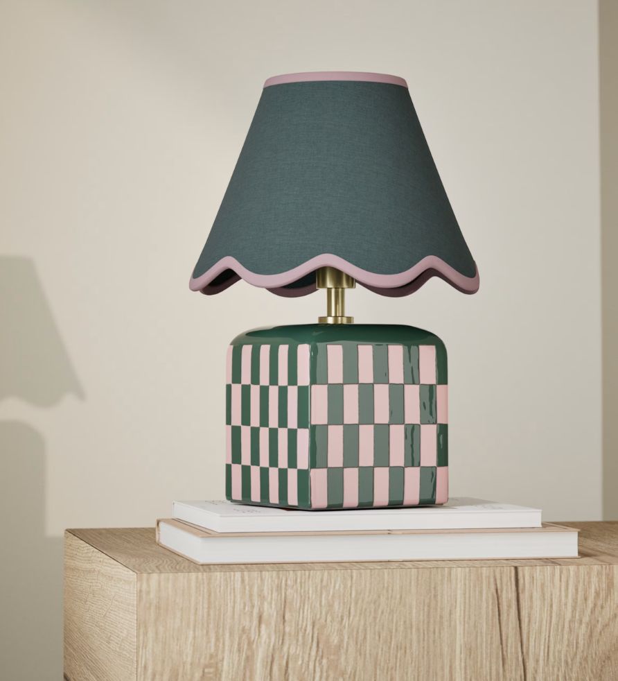 M&S Checkerboard Table Lamp