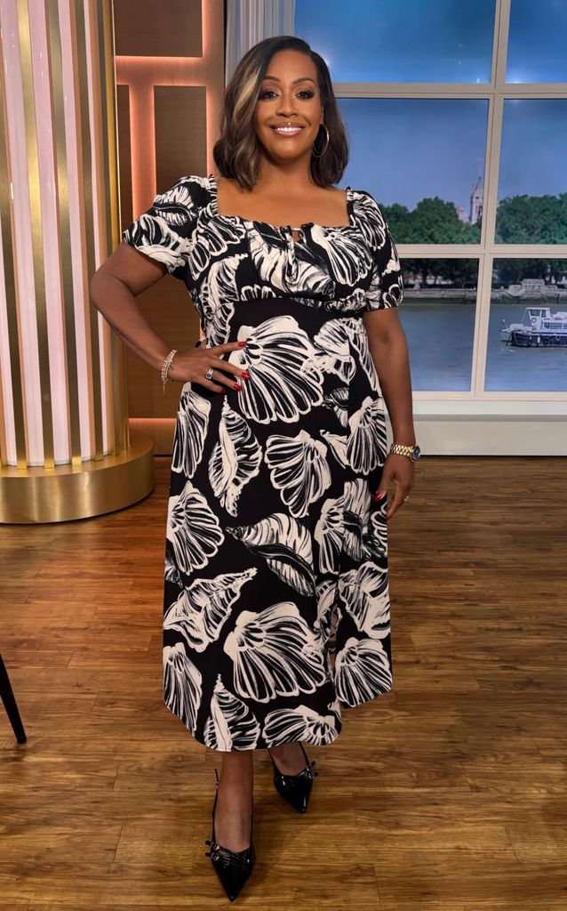Alison Hammond looked chic and stylish on Friday 11 July wearing a shell print dress