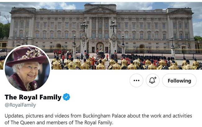 the queen twitter account