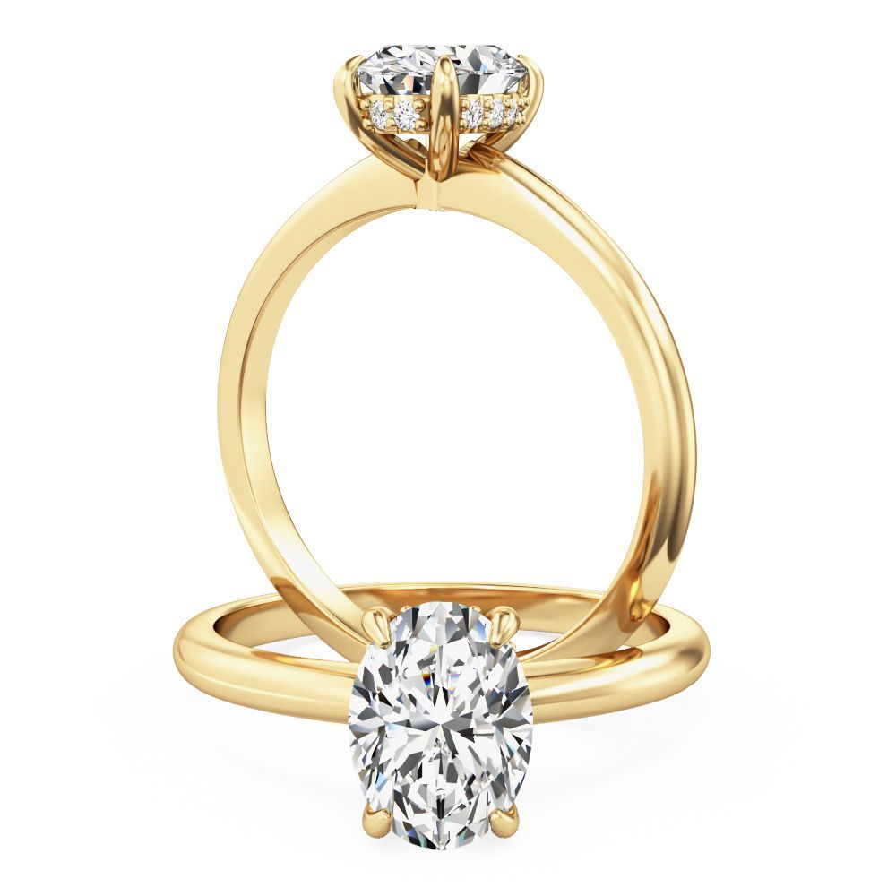 Hidden Halo Gold Engagement Ring from Purely Diamonds