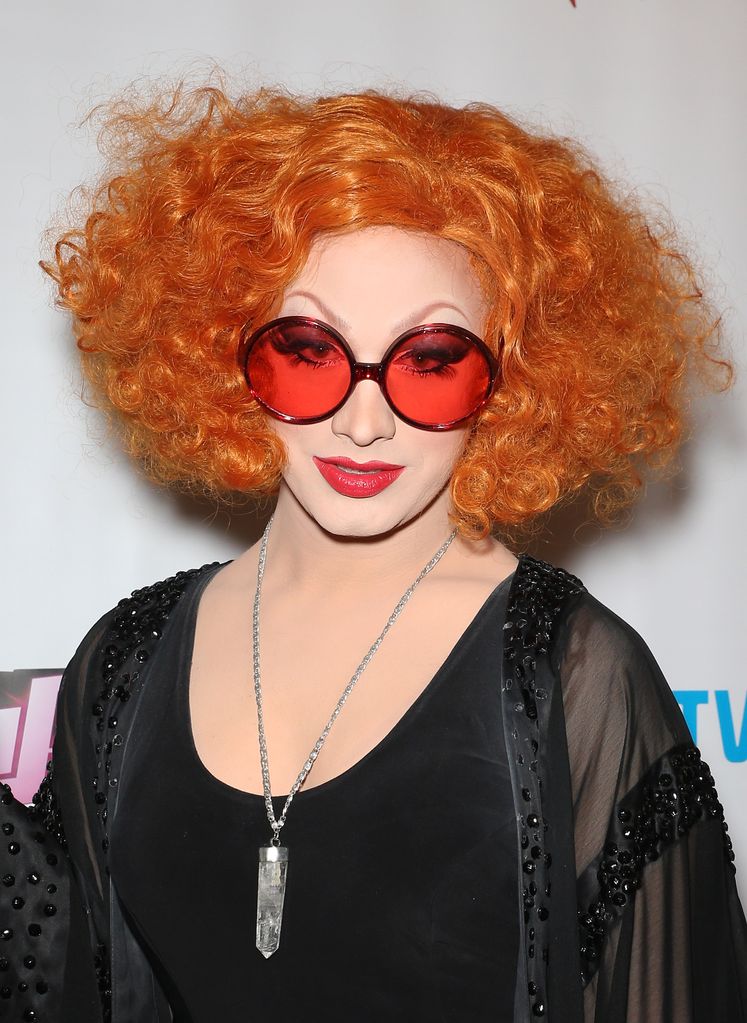 Jinkx Monsoon at the RuPaul's Drag Race season 6 finale viewing party