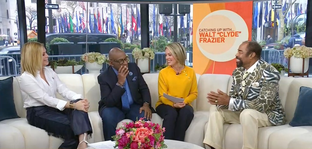 Walt Clyde Frazier sat with Dylan Dreyer and Al Roker on the Today Show