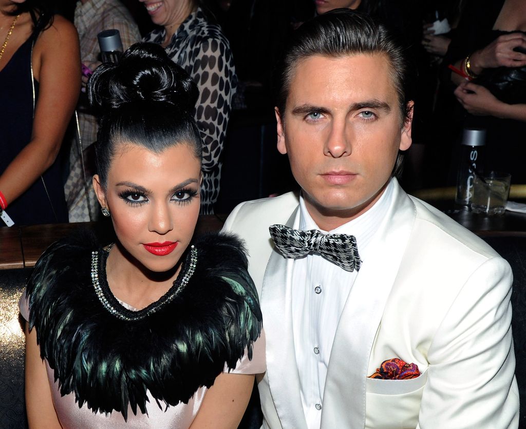 LAS VEGAS, NV - FEBRUARY 14:  (EXCLUSIVE ACCESS)  Television personalities Kourtney Kardashian (L) and Scott Disick attend the launch of AG Adriano Goldschmied's "backstAGe presents:" initiative featuring The Black Keys at the Marquee Nightclub at the Cosmopolitan of Las Vegas February 14, 2011 in Las Vegas, Nevada.  (Photo by Ethan Miller/Getty Images for AG Adriano Goldschmied)