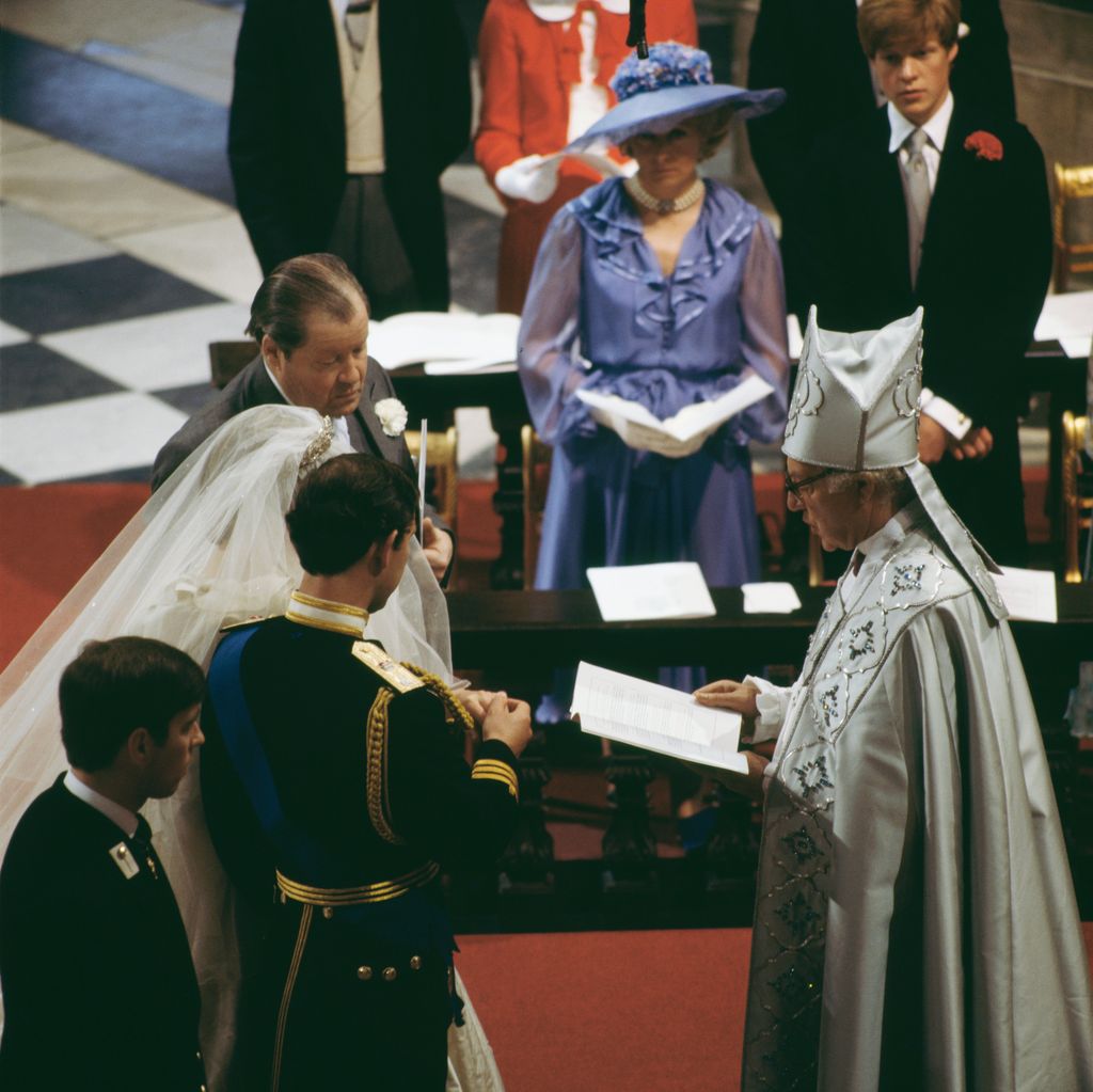 Princess Diana marrying Prince Charles with Frances Shand Kydd watching