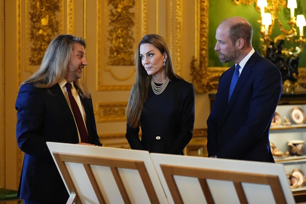 William and Kate view exhibits from the Royal Collection in the Green Drawing 