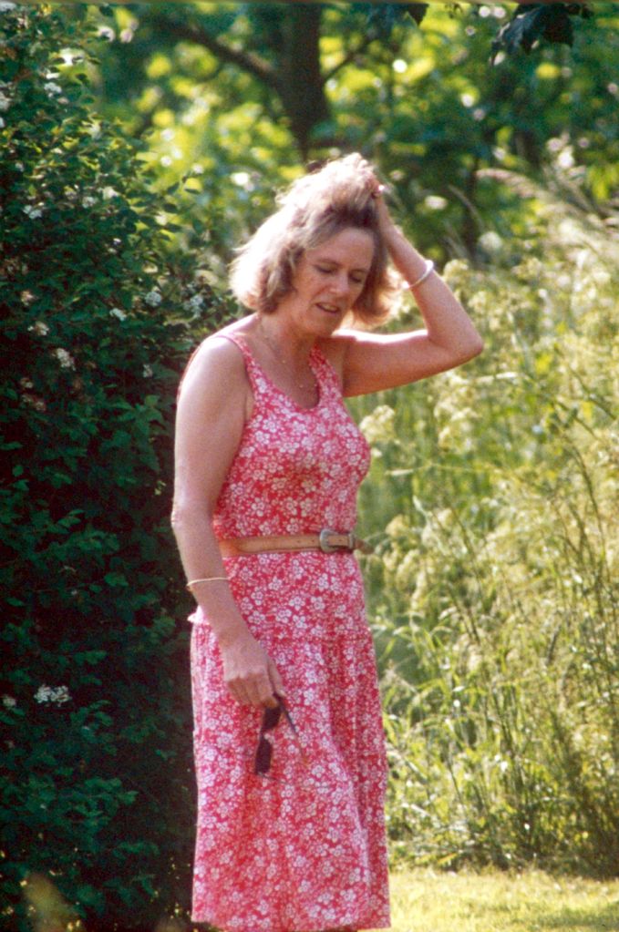 Camilla Parker Bowles wearing a pink floral dress