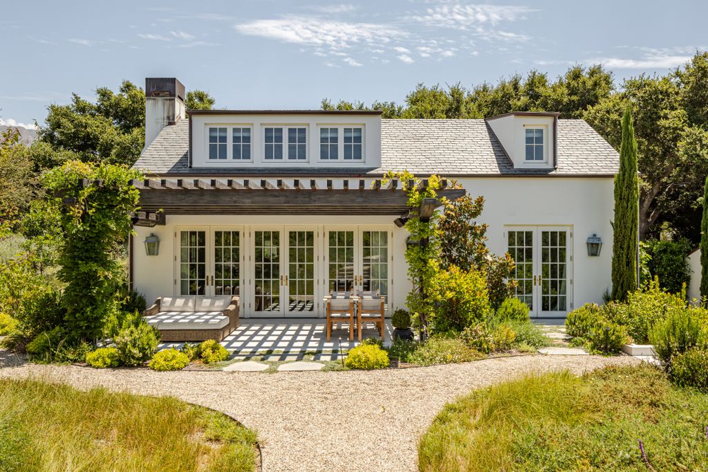 The exterior of Gwyneth Paltrow's Montecito guest home listed on Airbnb