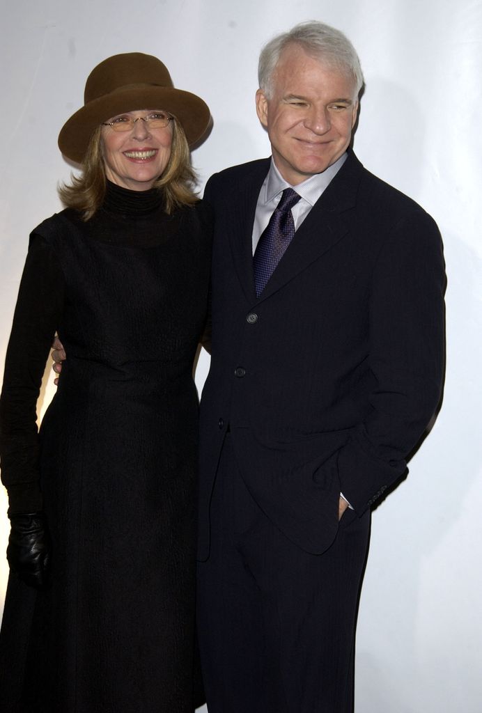 Diane Keaton and Steve Martin during Giorgio Armani Receives First "Rodeo Drive Walk Of Style" Award at Rodeo Drive in Beverly Hills, California, United States