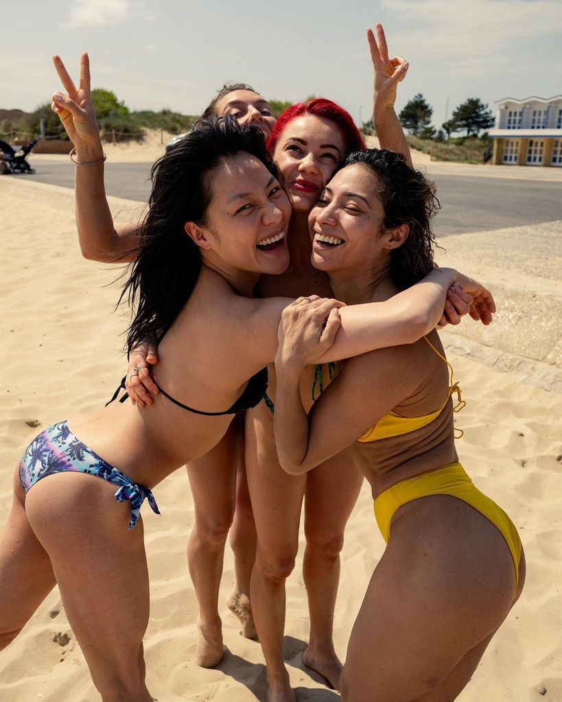 Dianne Buswell enjoys the sunshine with her Strictly Come Dancing co stars