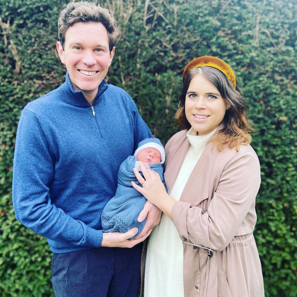 Princess Eugenie and Jack Brooksbank shared this photo to announce the arrival of August