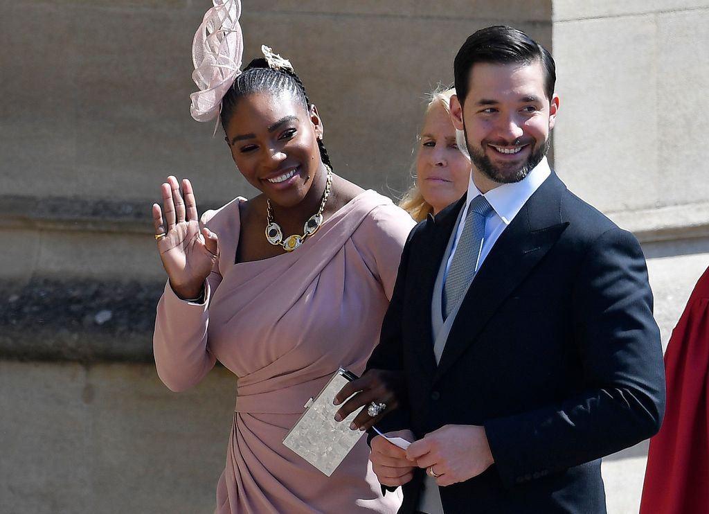 US tennis player Serena Williams and her husband Alexis Ohanian arrive for the wedding ceremony of Britain's Prince Harry, Duke of Sussex and US actress Meghan Markle