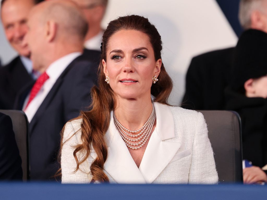 Catherine, Princess of Wales attends a concert to mark the 80th Anniversary of VE Day at Horse Guards Parade