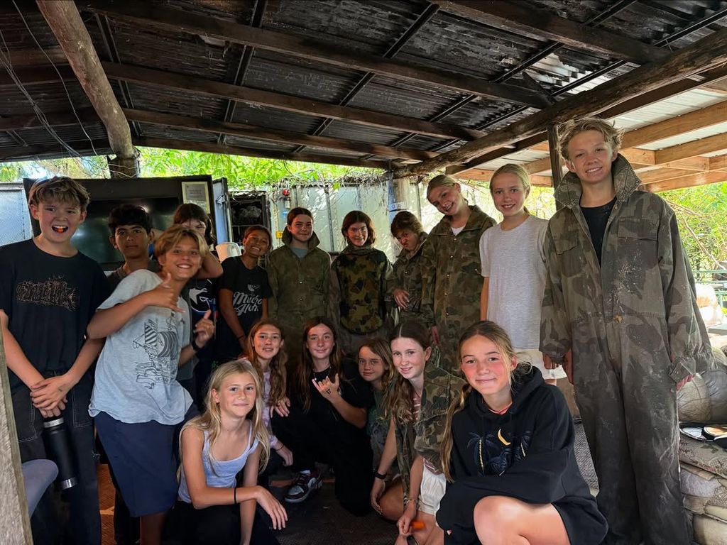 Elsa Pataky takes a photo of her daughter India Rose Hemsworth with friends in paintball gear to celebrate the latter's 13th birthday and Mother's Day, shared on Instagram