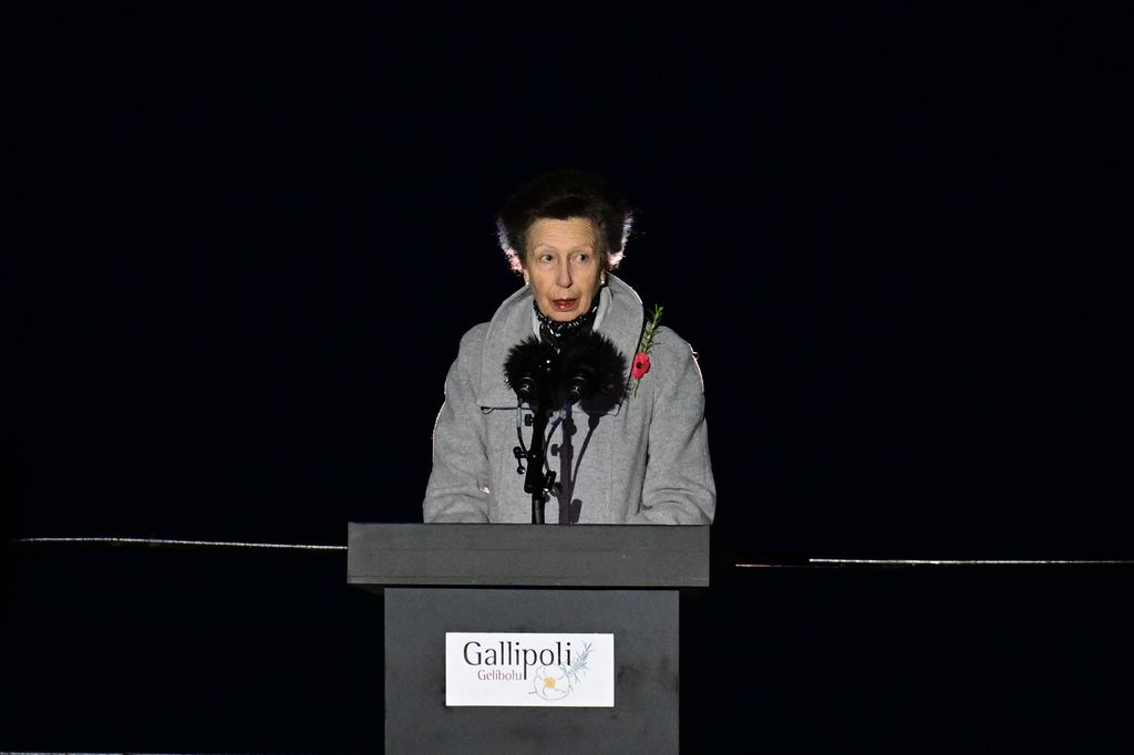 Princess Anne made a speech during 'Dawn Service'' within the scope of commemoration ceremony for 110th anniversary of Canakkale Land Battles at Anzac Cove