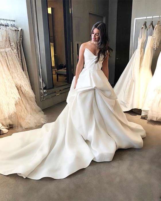 Lea Michele wedding dress