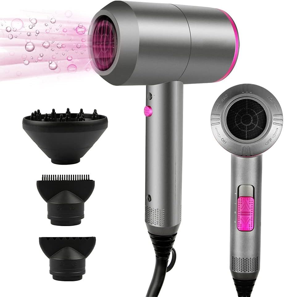 Jooayou Professional Hair Dryer 2000W Fast Dry Negative Ions Hair Blow Temperature Hairdryer with Diffuser Hairdryer with 2 Speeds, 3 Heating and Cool Button