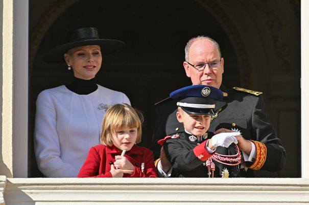 Princess Charlene, Prince Albert and their children 