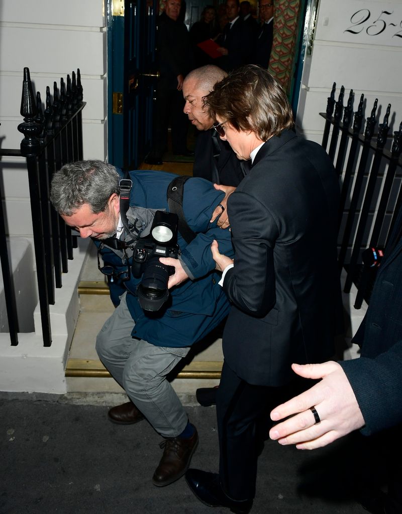 Hollywood star Tom Cruise is a gentleman as he helps a photographer while arriving at her 50th Birthday party held at Oswald's in Mayfair, London.

Pictured: Tom Cruise

BACKGRID UK 20 APRIL 2024 

BYLINE MUST READ: BACKGRID

UK: +44 208 344 2007 / uksales@backgrid.com

USA: +1 310 798 9111 / usasales@backgrid.com

*Pictures Containing Children Please Pixelate Face Prior To Publication*