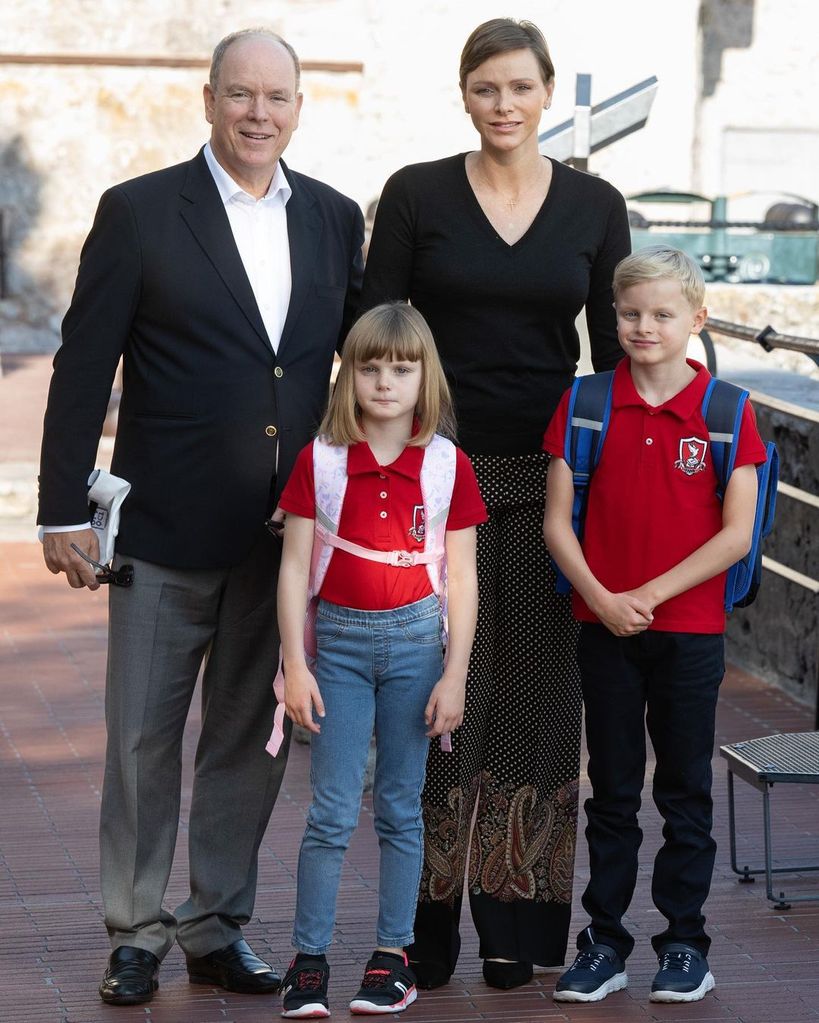 Princess Charlene of Monaco turns heads on school run in statement wide ...