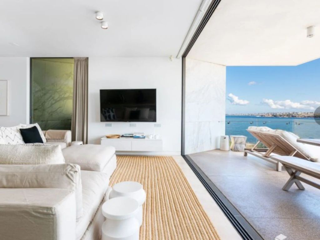 The living room boasts incredible views